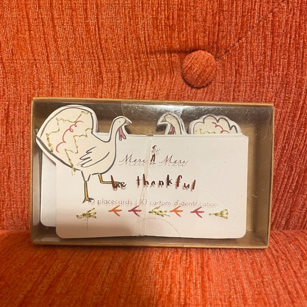 Meri Meri New Thanksgiving Placecards, Set of 10
